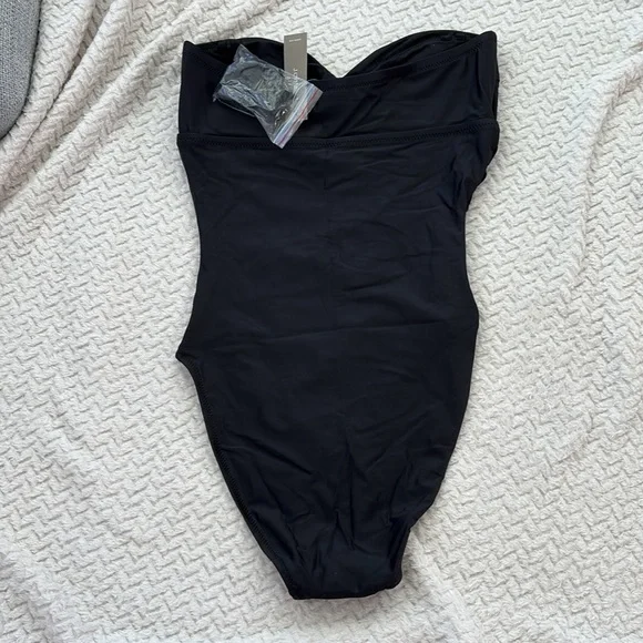 J Crew Long-torso ruched cutout‎ one-piece Size 4 Black - Picture 4 of 8